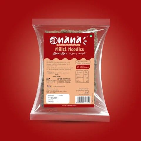 Nana Karupu Kavuni (Black Rice) Noodles - Nana Millets