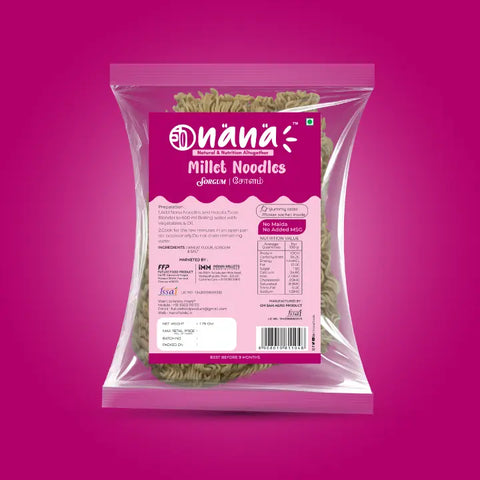 Nana Sorghum (Cholam | Jola | Jonna | Jowar) Millet Noodles - Pack of 3 - Nana Millets